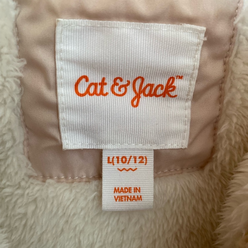 Cat & Jack Size L 10/12 light peach color hoodie Jacket Coat great condition - Picture 7 of 7